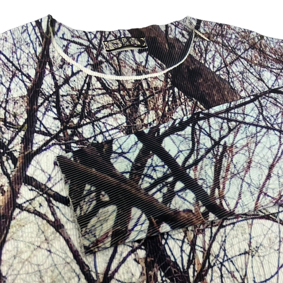 NON TOKYO RIB LONG SLEEVE ONE-PIECE リアルツリープリントワンピース 古着・中古-4枚目のアイテム画像