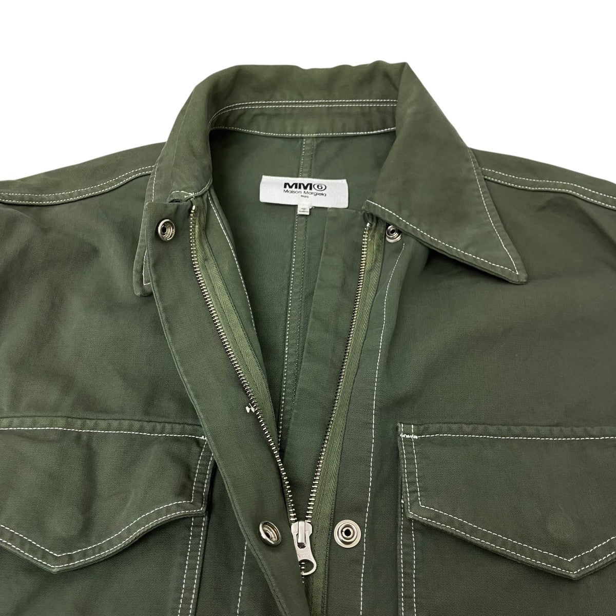 MM6 Maison Margiela オーバーサイズ ショートスリーブ ミリタリーコート 古着・中古-7枚目のアイテム画像