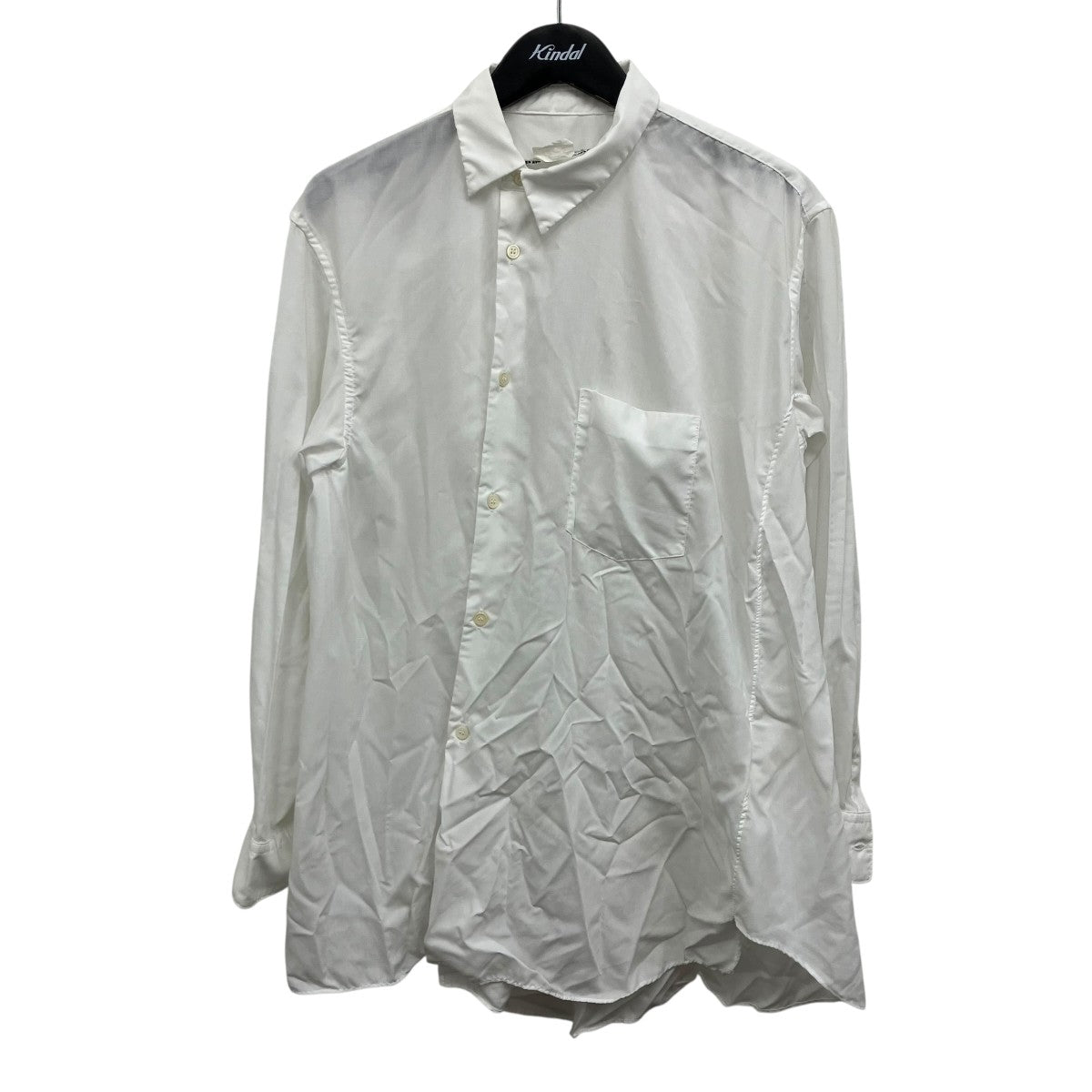 COMME des GARCONS 製品染めポリエステルアシンメトリーシャツ 古着・中古-1枚目のアイテム画像