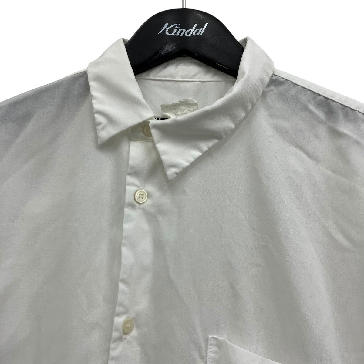COMME des GARCONS 製品染めポリエステルアシンメトリーシャツ 古着・中古-3枚目のアイテム画像