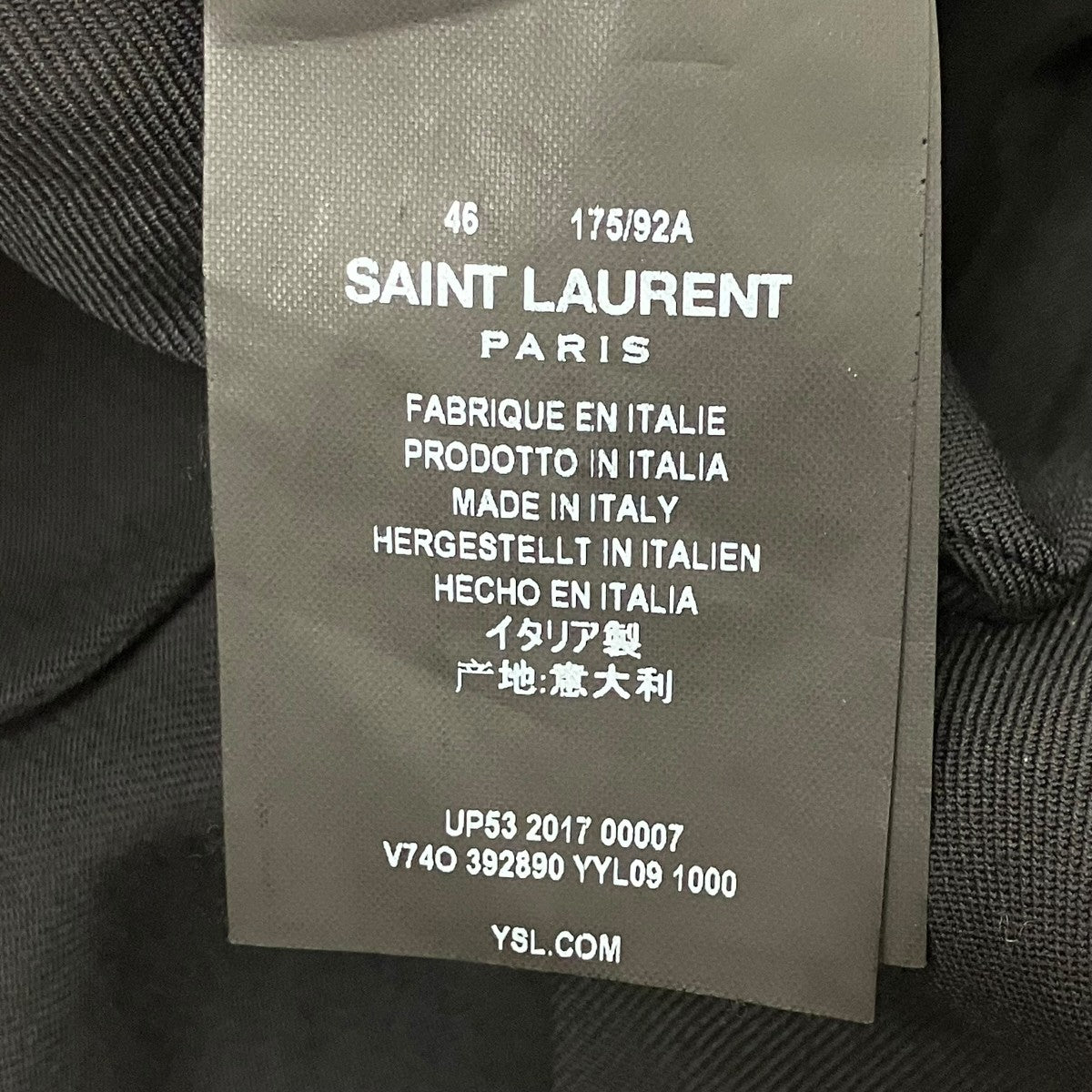 Saint Laurent Paris 1Bテーラードジャケット 古着・中古-6枚目のアイテム画像