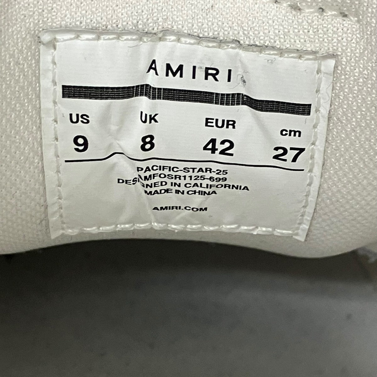AMIRI ローカットスニーカー 古着・中古-8枚目のアイテム画像