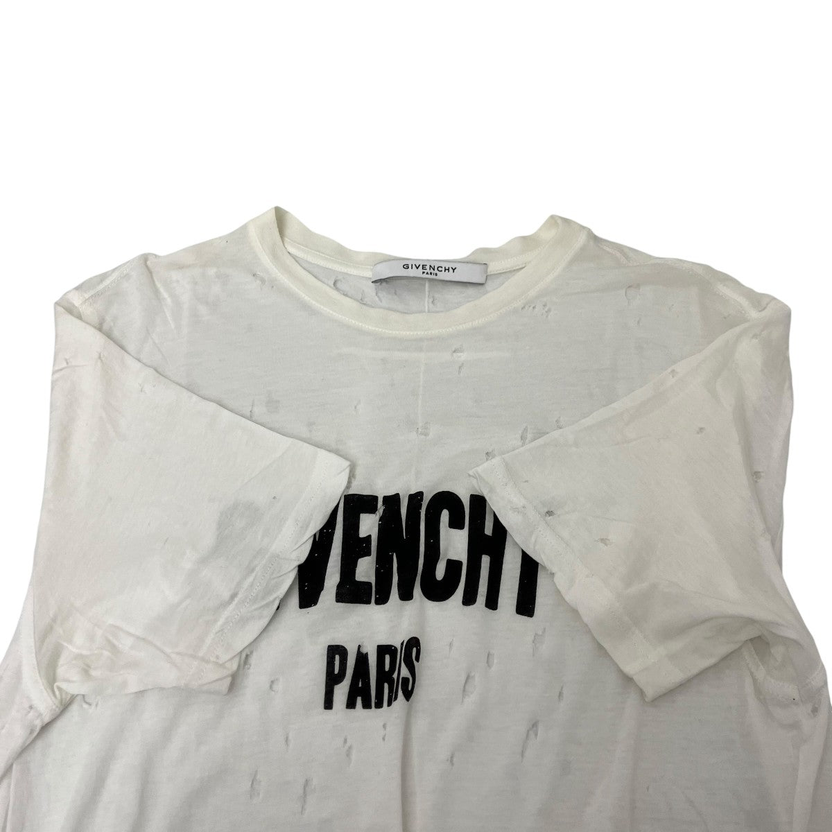 GIVENCHY(ジバンシィ) デストロイ加工Tシャツ 16S 7704 485 ホワイト