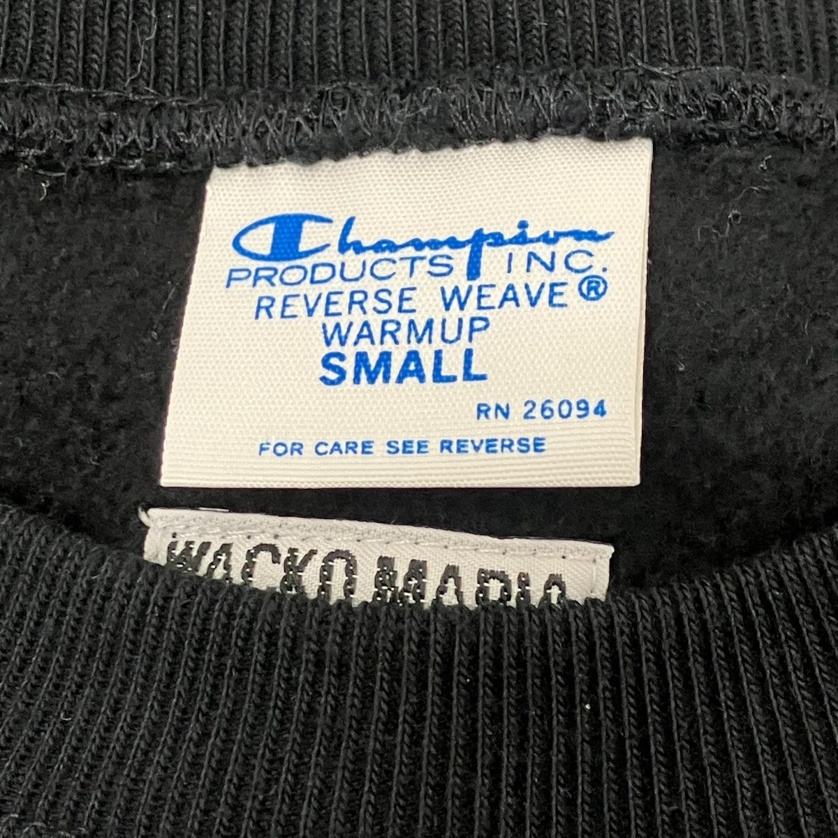 WACKO MARIA×Champion クルーネックスウェット ブラック サイズ S
