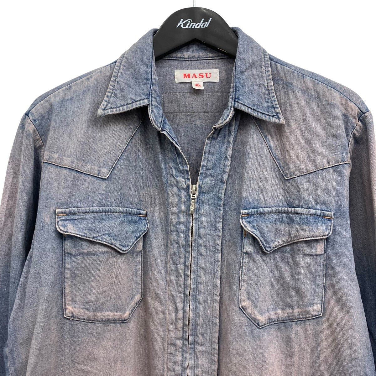 24SS デニムジップアップシャツ