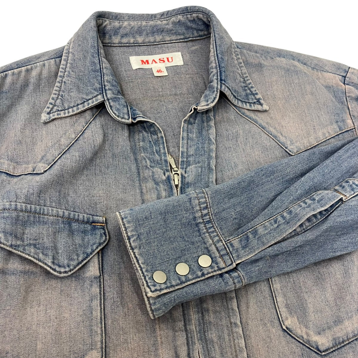 24SS デニムジップアップシャツ