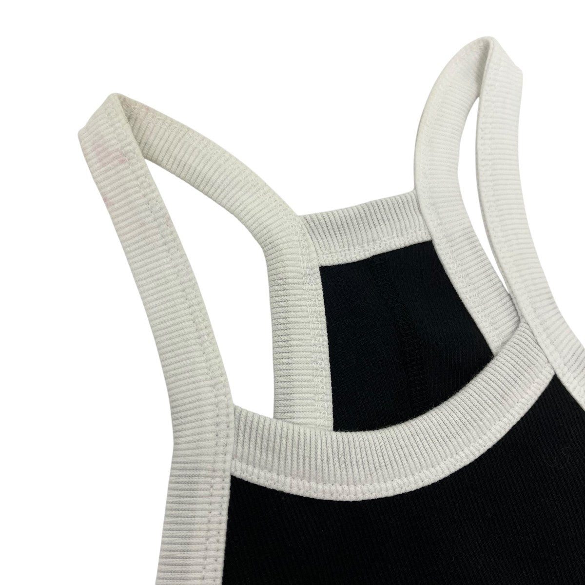 Organic cotton rib 2X2 flared dressリブコットンワンピース