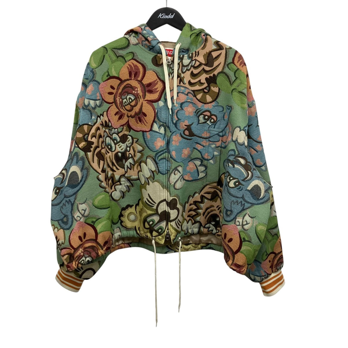 KENZO 総柄 ジップパーカー 古着・中古-1枚目のアイテム画像