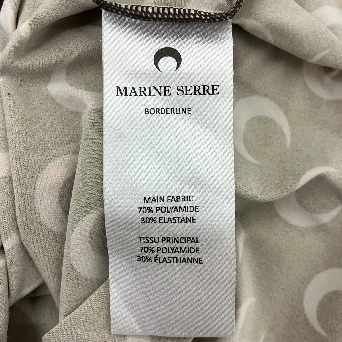 marine serre BORDERLINEムーンプリントストレッチトップス 古着・中古-6枚目のアイテム画像