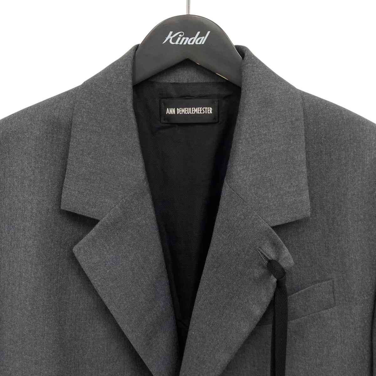 ANN DEMEULEMEESTER Rasmus comfort tailored jacket ストライプドッキングテーラードジャケット 古着・中古-4枚目のアイテム画像