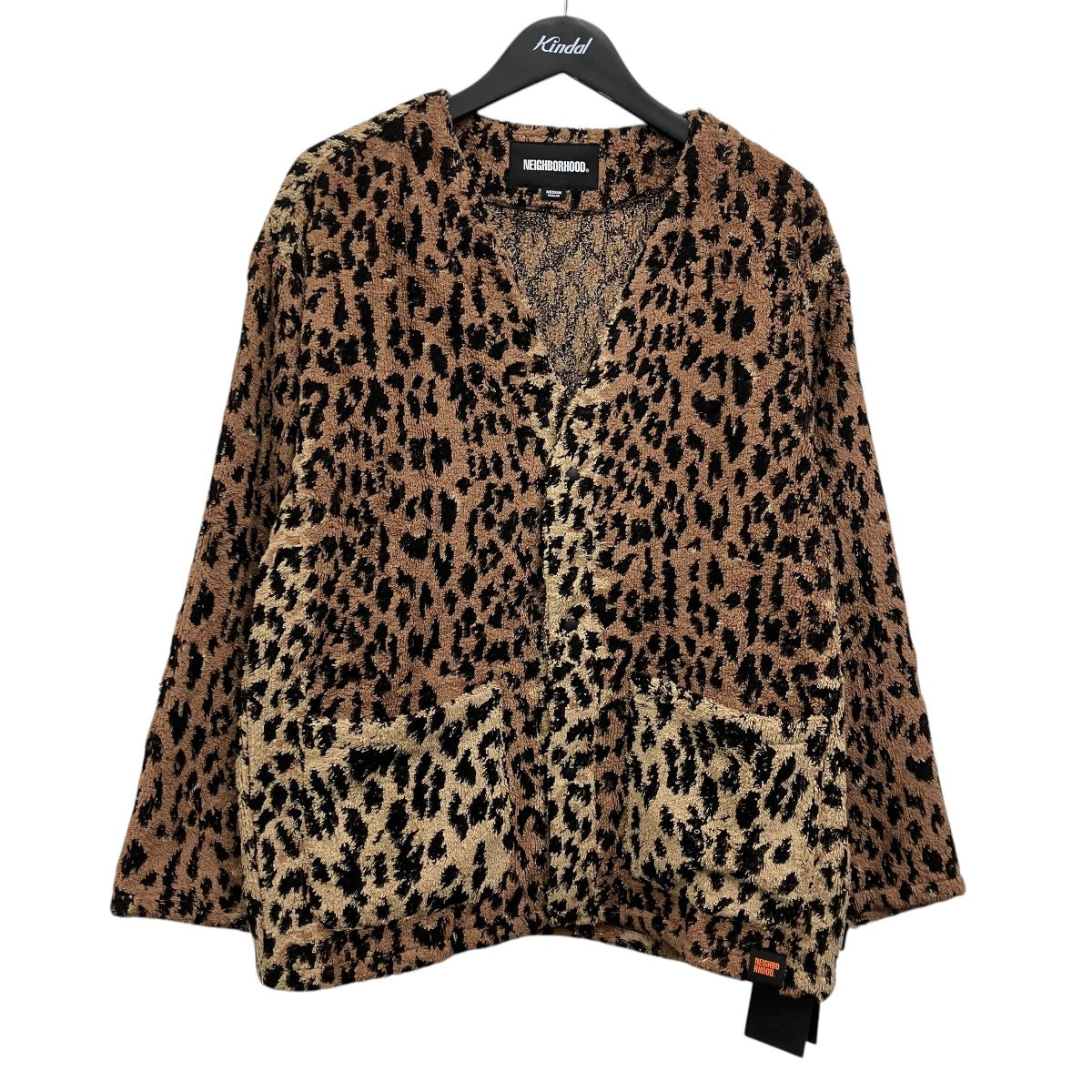 TERRY CLOTH CARDIGAN LS パイルレオパードカーディガン