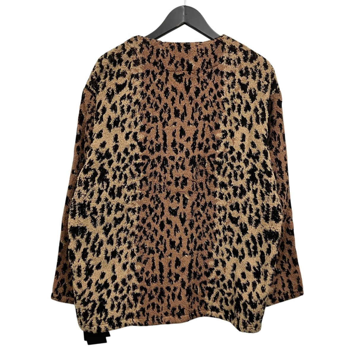 TERRY CLOTH CARDIGAN LS パイルレオパードカーディガン
