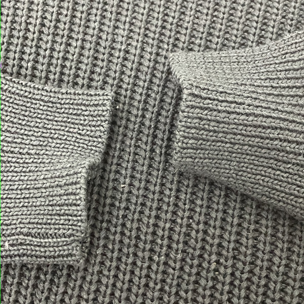 melange rib knit sweater