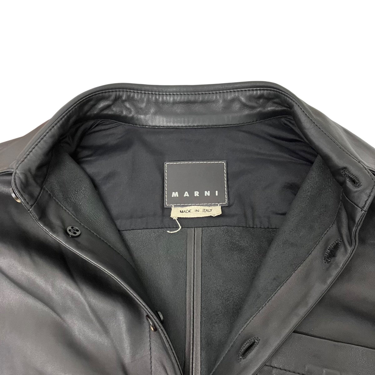 MARNI ラムレザーレギュラーカラーシャツ 古着・中古-4枚目のアイテム画像