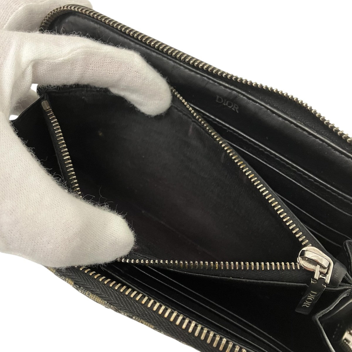 DIOR オブリークラウンドファスナーウォレット 古着・中古-4枚目のアイテム画像