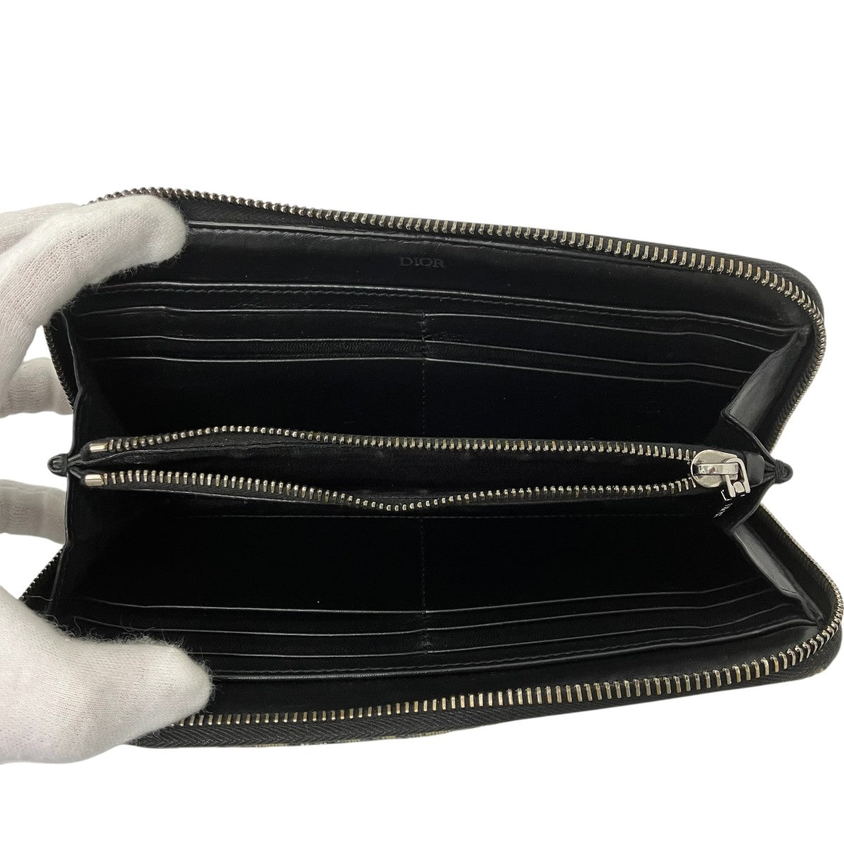 DIOR オブリークラウンドファスナーウォレット 古着・中古-5枚目のアイテム画像