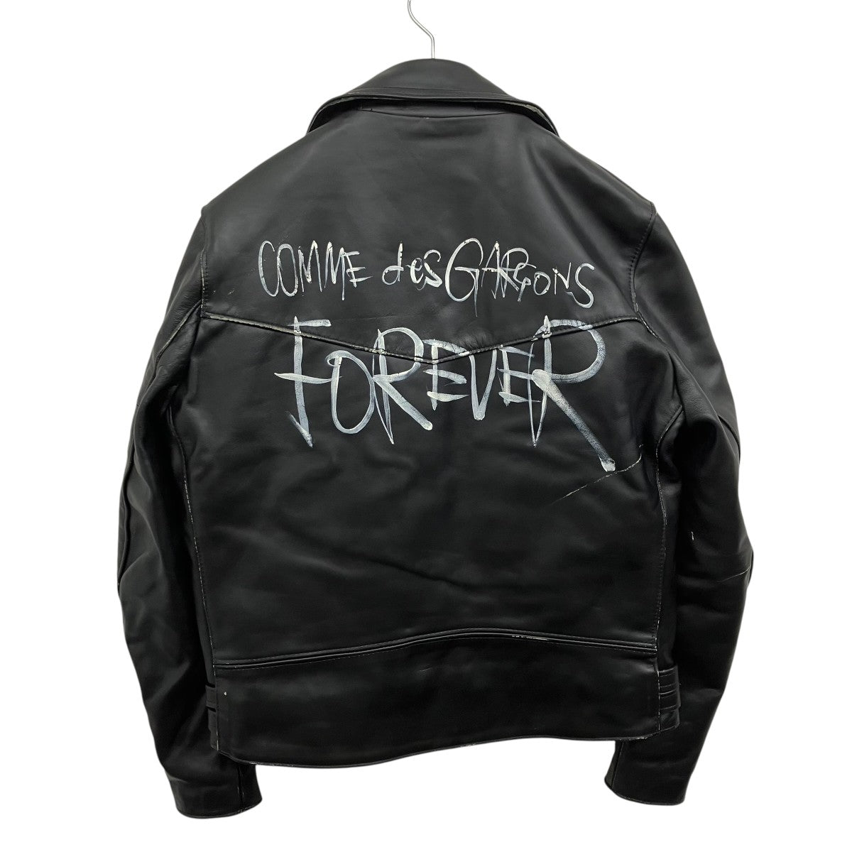 Lewis Leathers×COMME des GARCONS 青山限定 LIGHTNING FOREVER バックペィントライダースジャケット 古着・中古-1枚目のアイテム画像