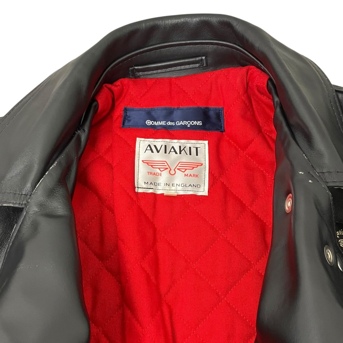 Lewis Leathers×COMME des GARCONS 青山限定 LIGHTNING FOREVER バックペィントライダースジャケット 古着・中古-6枚目のアイテム画像