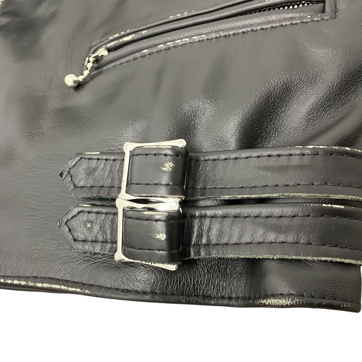 Lewis Leathers×COMME des GARCONS 青山限定 LIGHTNING FOREVER バックペィントライダースジャケット 古着・中古-9枚目のアイテム画像