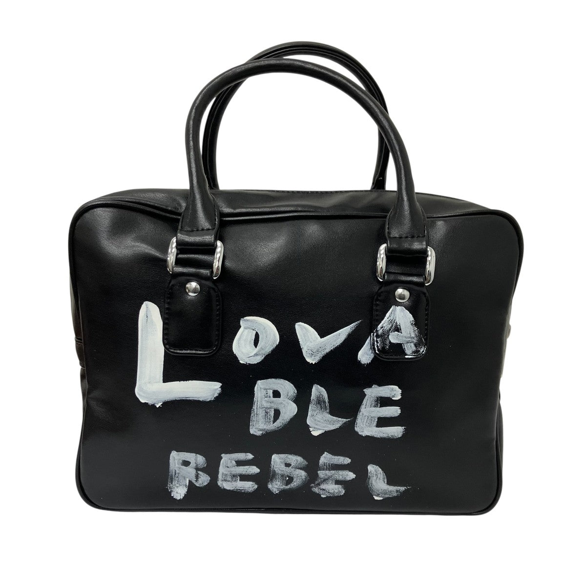 COMME des GARCONS GIRL メッセージペイントハンドバッグ 古着・中古-2枚目のアイテム画像