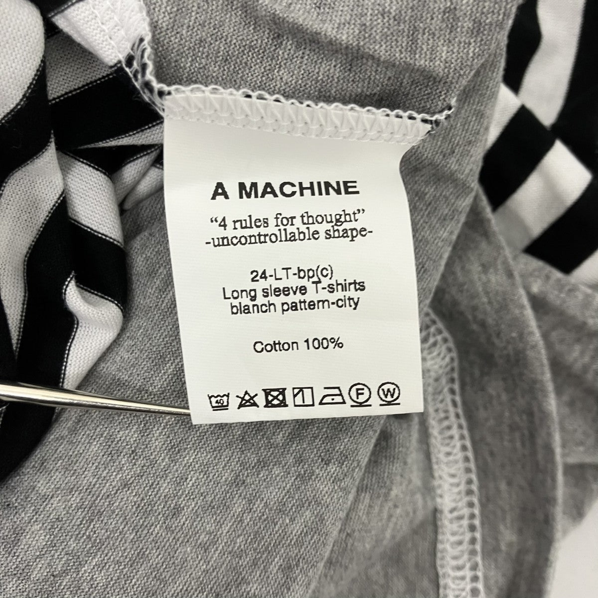 A MACHINE ドッキングボーダーカットソー 古着・中古-5枚目のアイテム画像