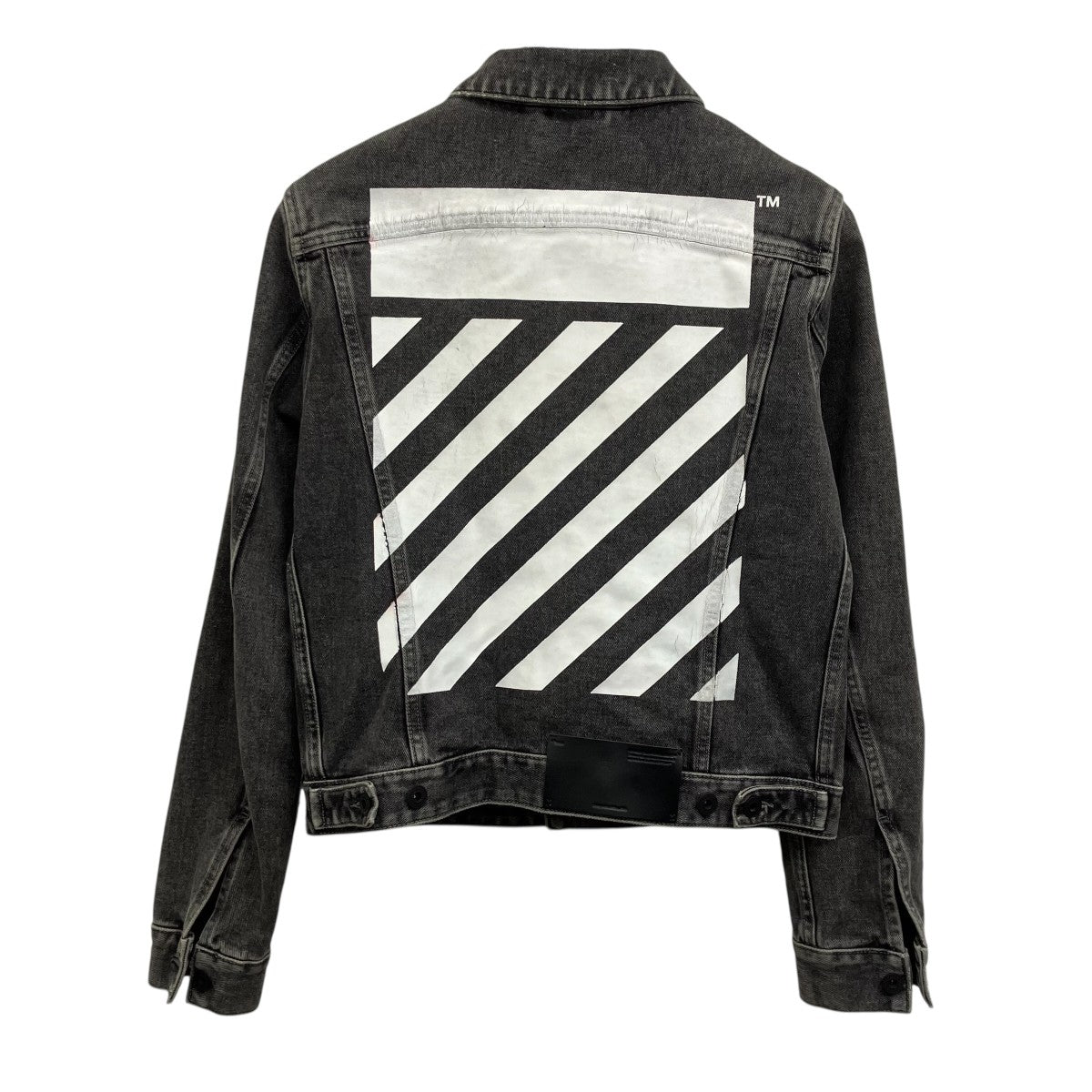 OFFWHITE バックプリントデニムジャケット 古着・中古-2枚目のアイテム画像