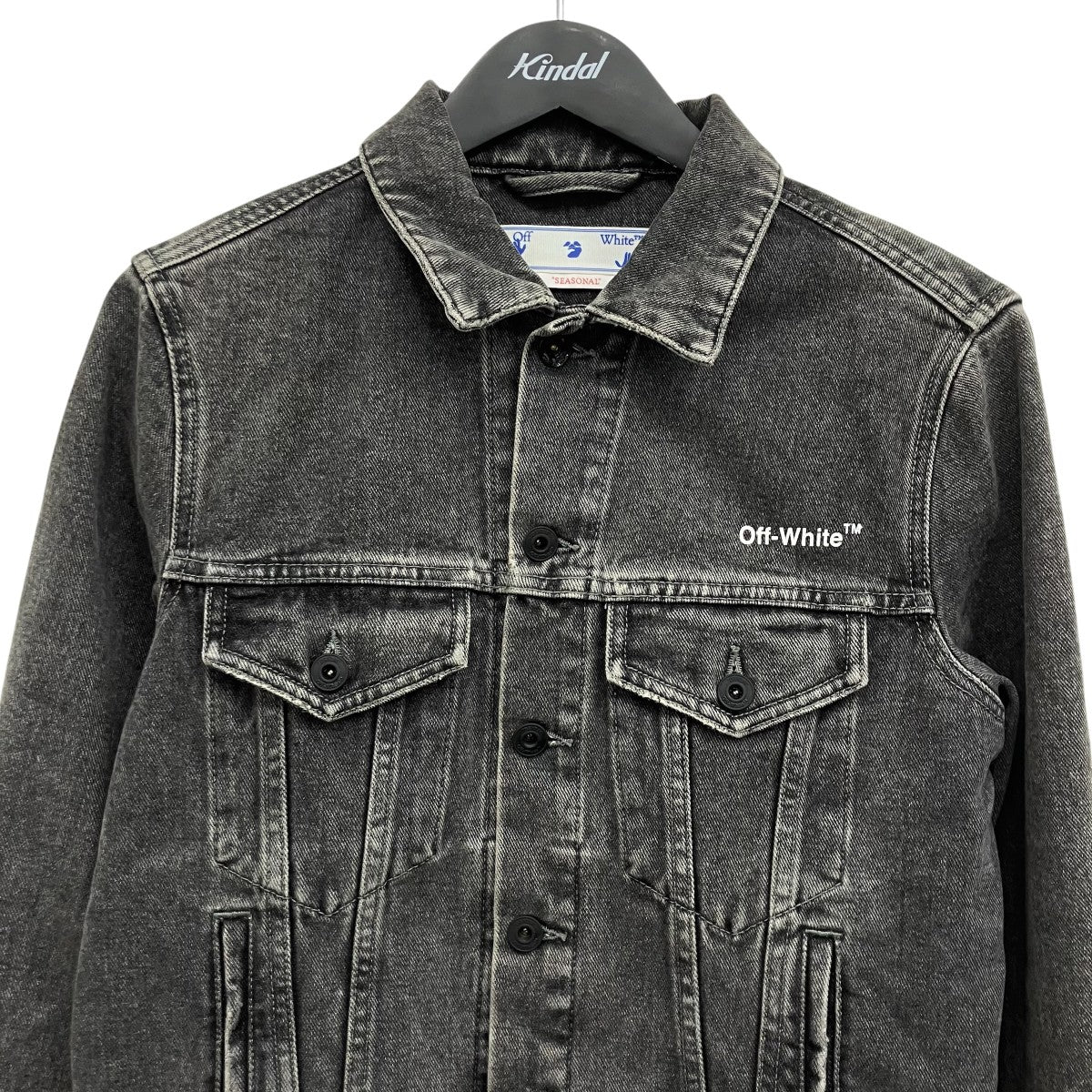 OFFWHITE バックプリントデニムジャケット 古着・中古-3枚目のアイテム画像