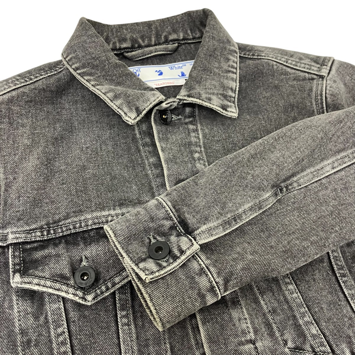 OFFWHITE バックプリントデニムジャケット 古着・中古-4枚目のアイテム画像