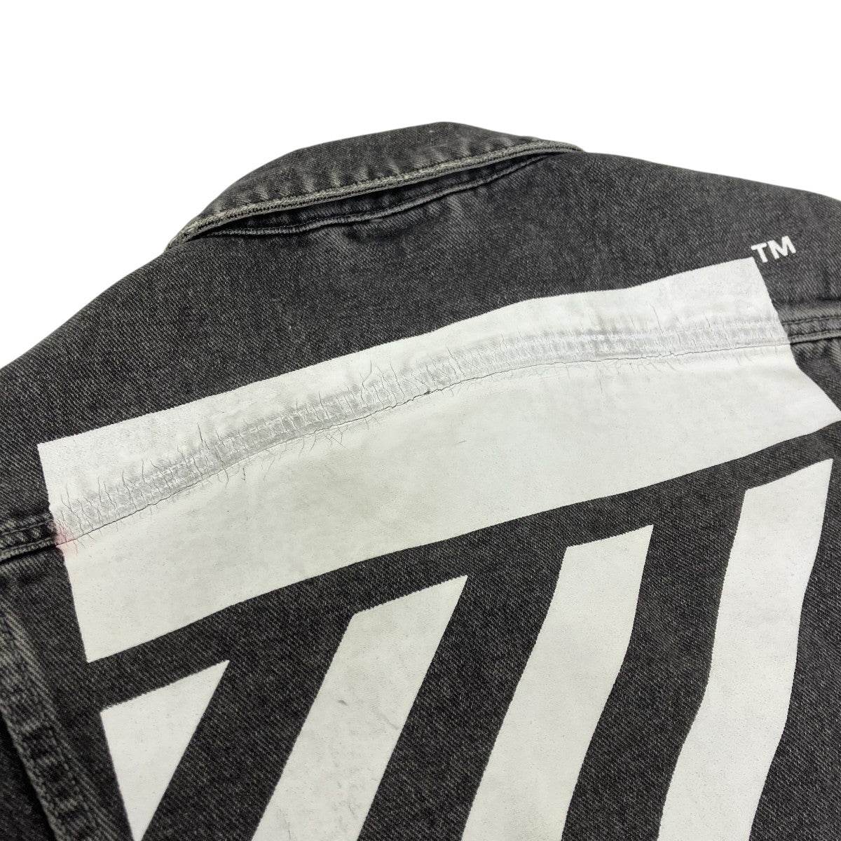 OFFWHITE バックプリントデニムジャケット 古着・中古-5枚目のアイテム画像