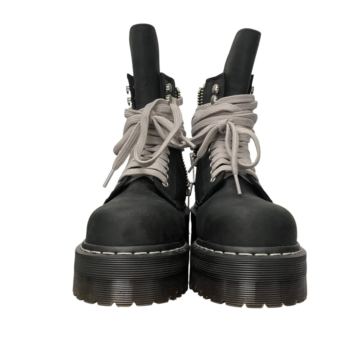 RICK OWENS×Dr．Martens クアッドソールスティールトゥブーツ 古着・中古-2枚目のアイテム画像