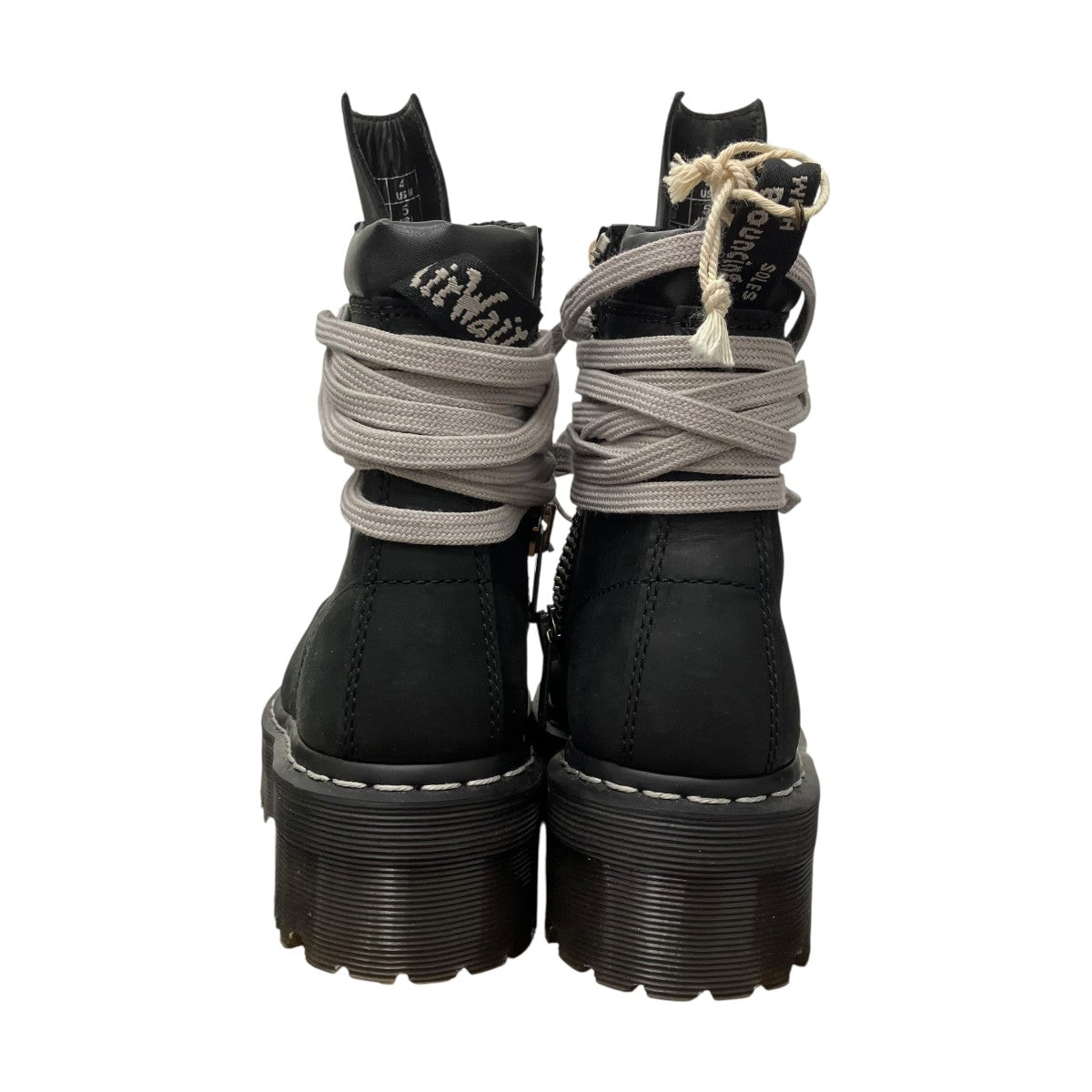 RICK OWENS×Dr．Martens クアッドソールスティールトゥブーツ 古着・中古-3枚目のアイテム画像