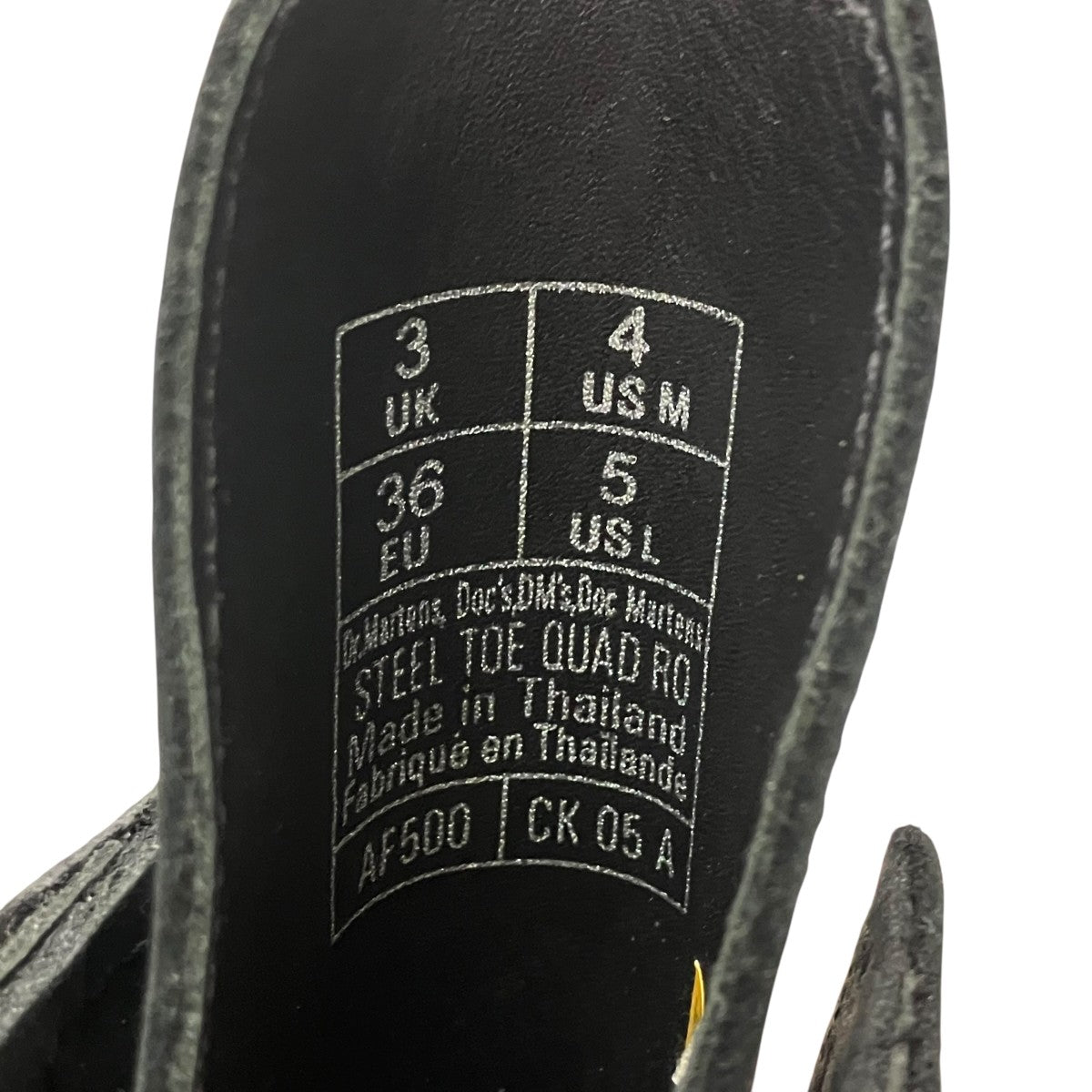 RICK OWENS×Dr．Martens クアッドソールスティールトゥブーツ 古着・中古-9枚目のアイテム画像