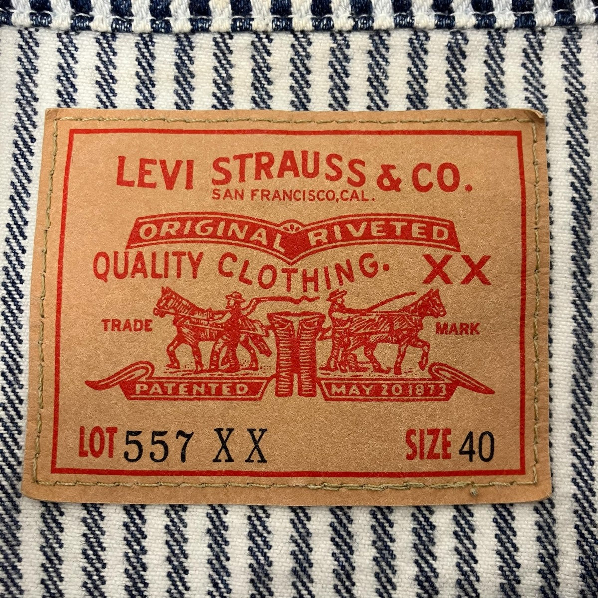HICKORY STRIPE 557 XX TRUCKER DENIM JACKETヒッコリーストライプデニムジャケット