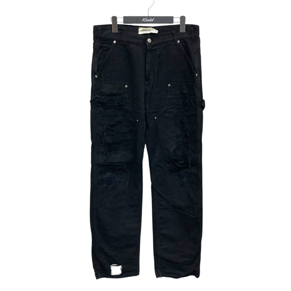 1017 ALYX 9SM(アリクス) ダメージ加工ダブルニーパンツ ブラック