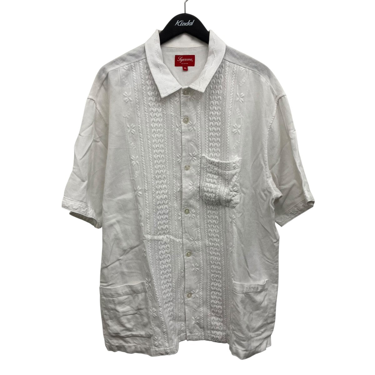 Supreme Enbroidered S S Shirt キューバシャツ 古着・中古-1枚目のアイテム画像
