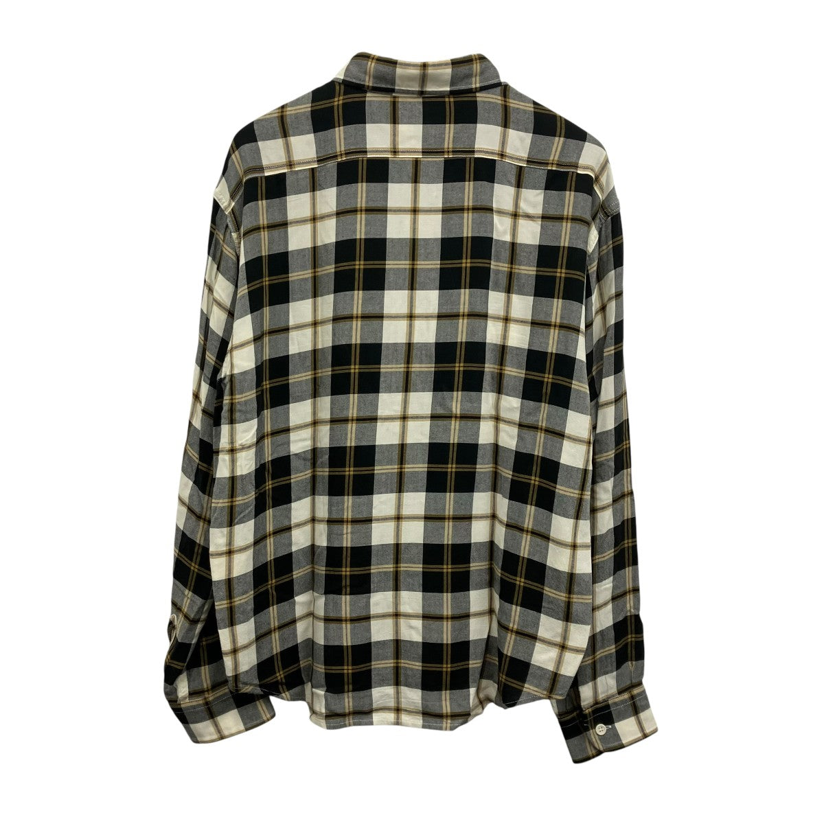 UNUSED 26SS long sleeve rayon check shirt チェックシャツ 古着・中古-2枚目のアイテム画像