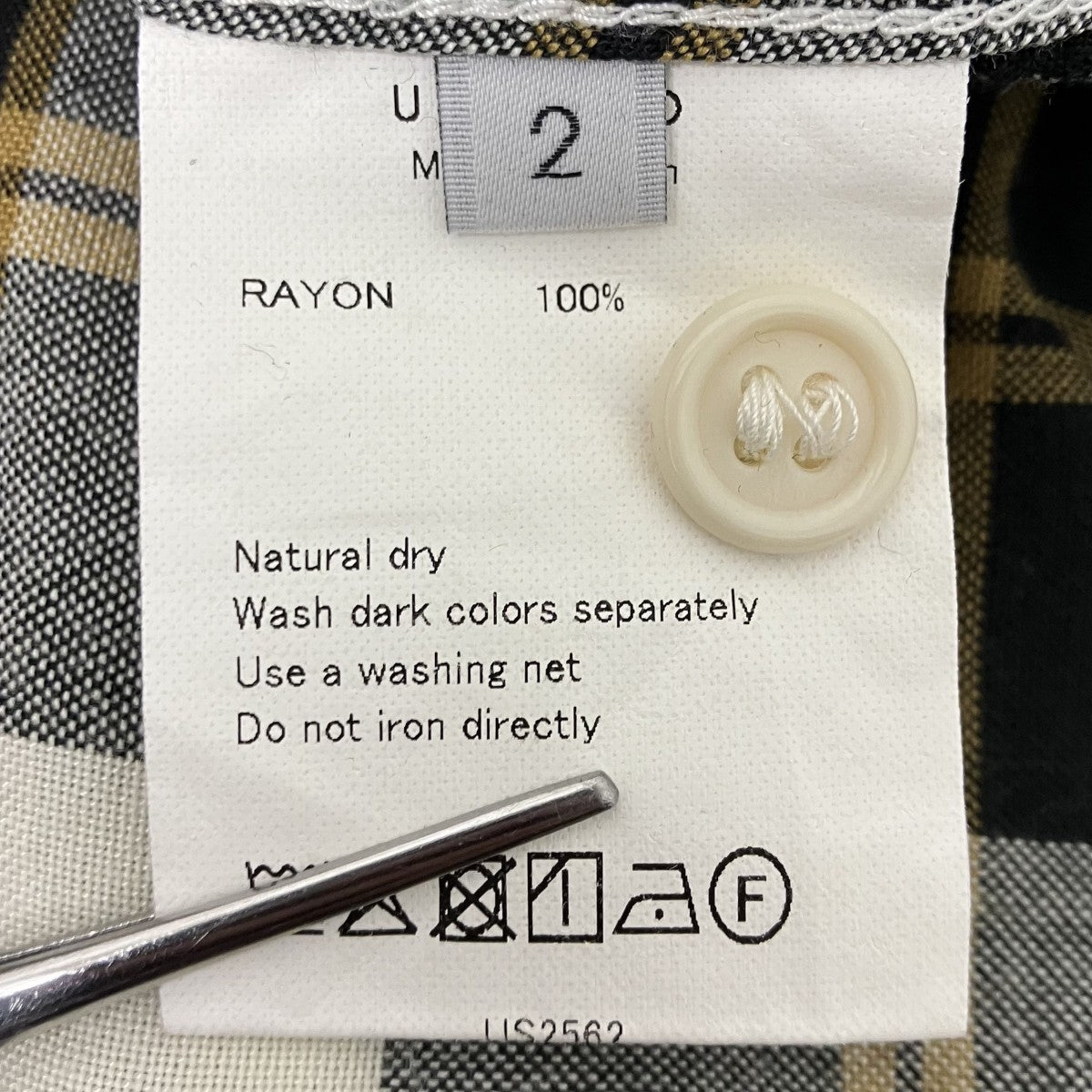 UNUSED 26SS long sleeve rayon check shirt チェックシャツ 古着・中古-5枚目のアイテム画像