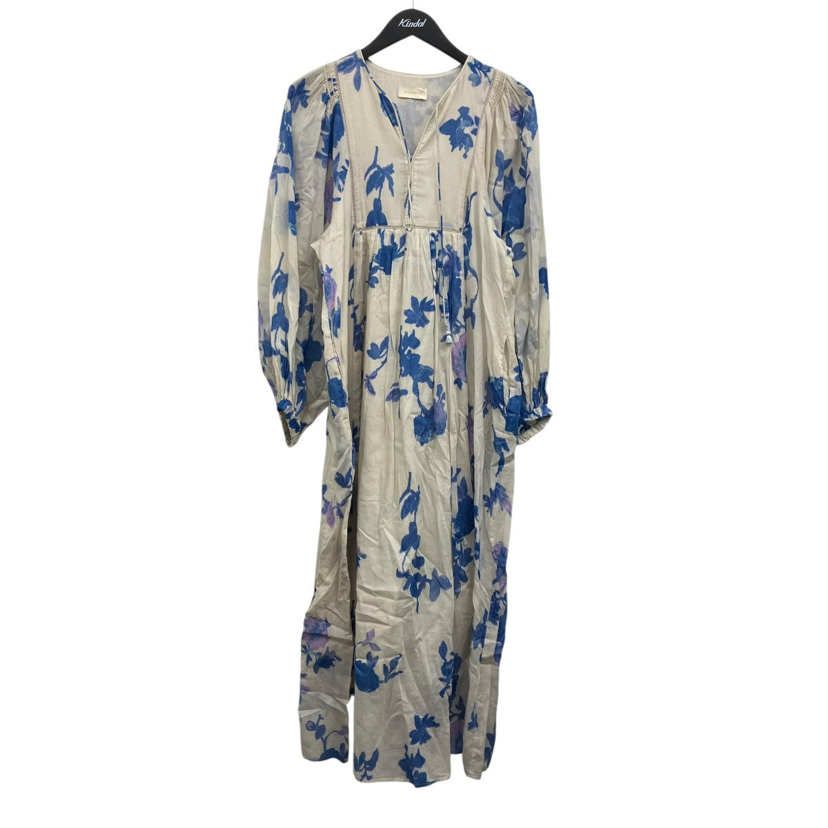 ne quittez pas(ヌキテパ) Cotton Voile Rose Print Hand Smocking