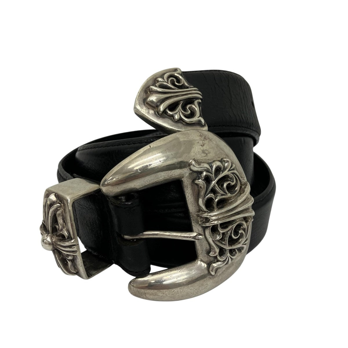 CHROME HEARTS クラシック3PCレザーベルト 古着・中古-1枚目のアイテム画像