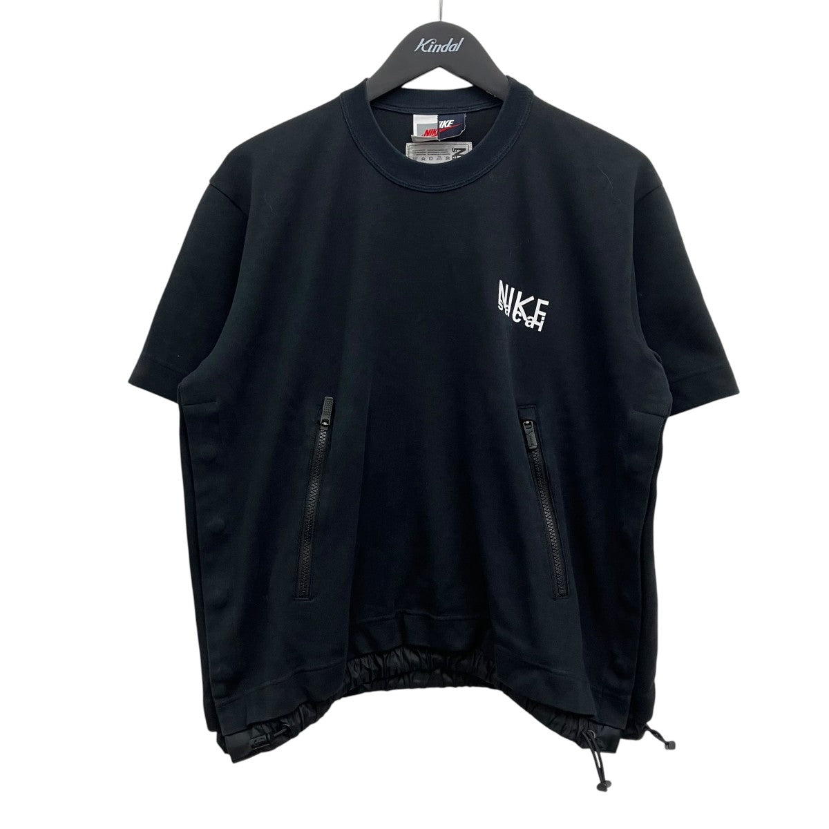 sacai nike 半袖　スウェット　サイズＬ　ブラック NIKE×sacai S U NRG Ss Top スウェットTシャツ DQ9056-010 ブラック