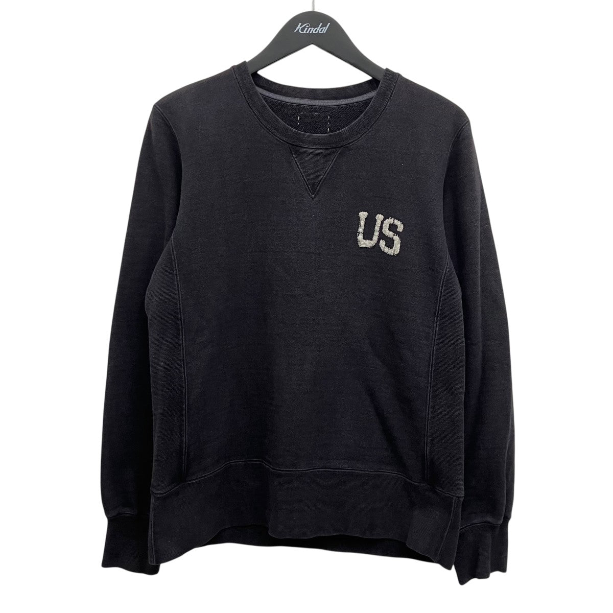 VINTAGE APPLIQUE CREW SWEQAT ヴィンテージ加工アップリケスウェット