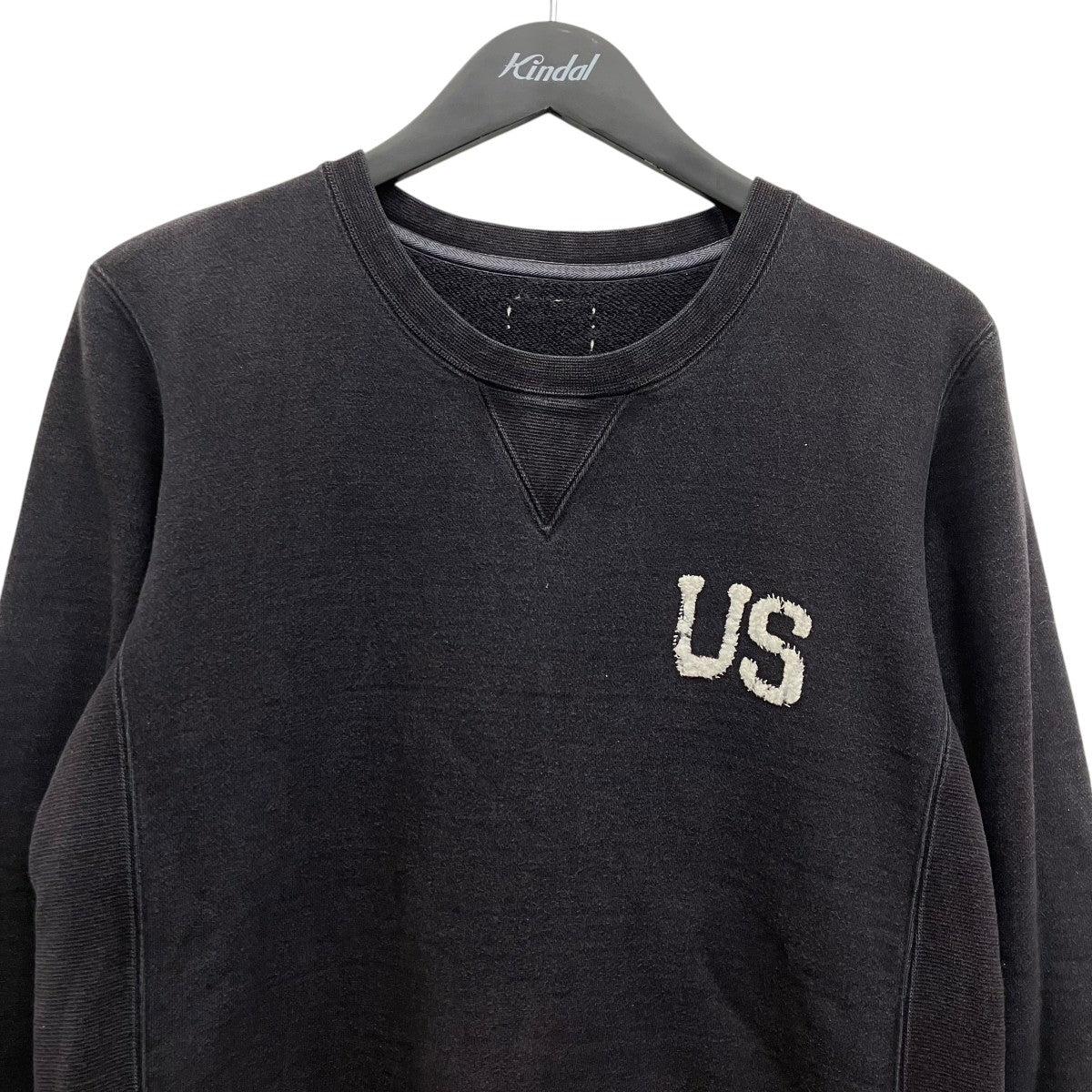 VINTAGE APPLIQUE CREW SWEQAT ヴィンテージ加工アップリケスウェット