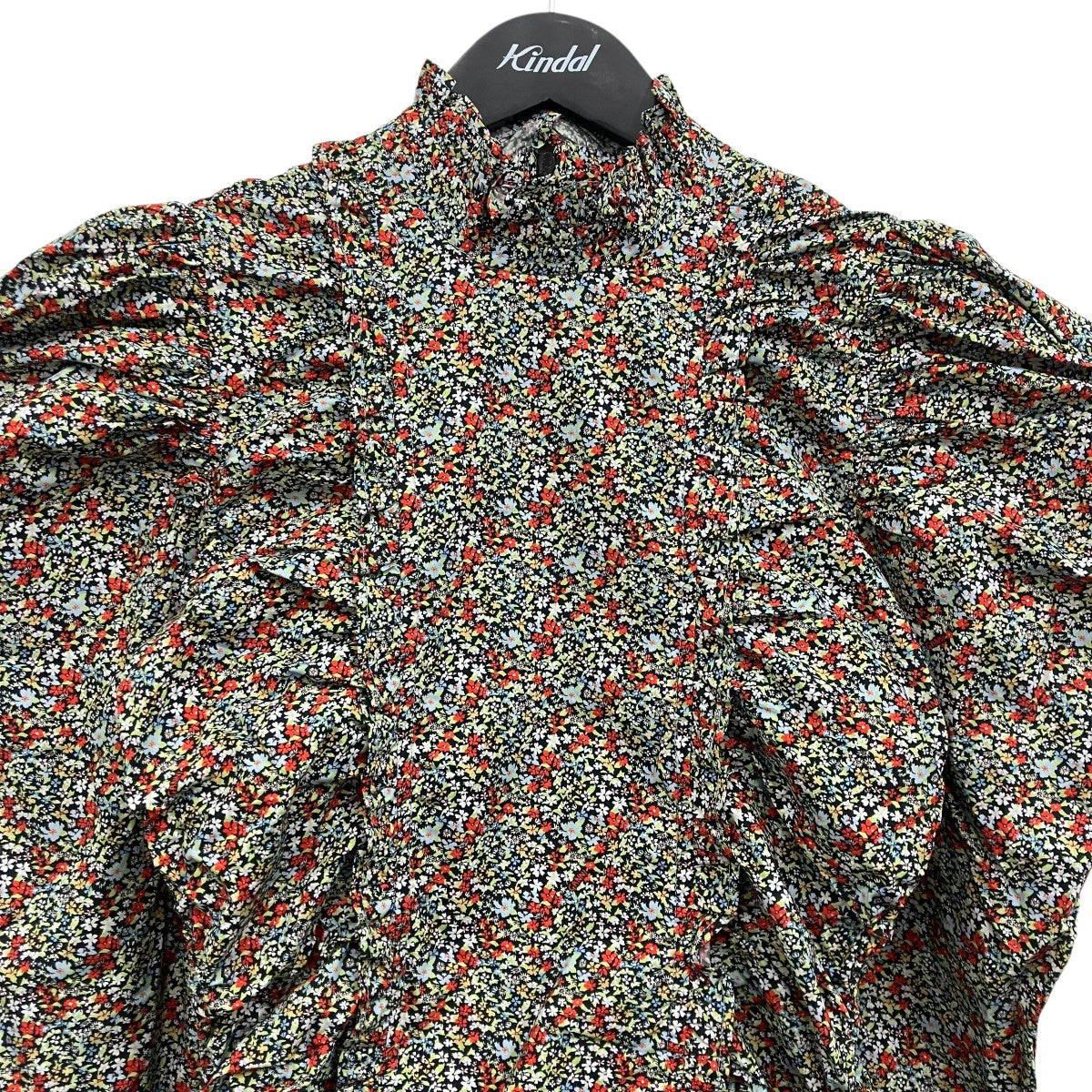 Ganni フローラル柄ワンピース 古着・中古-3枚目のアイテム画像