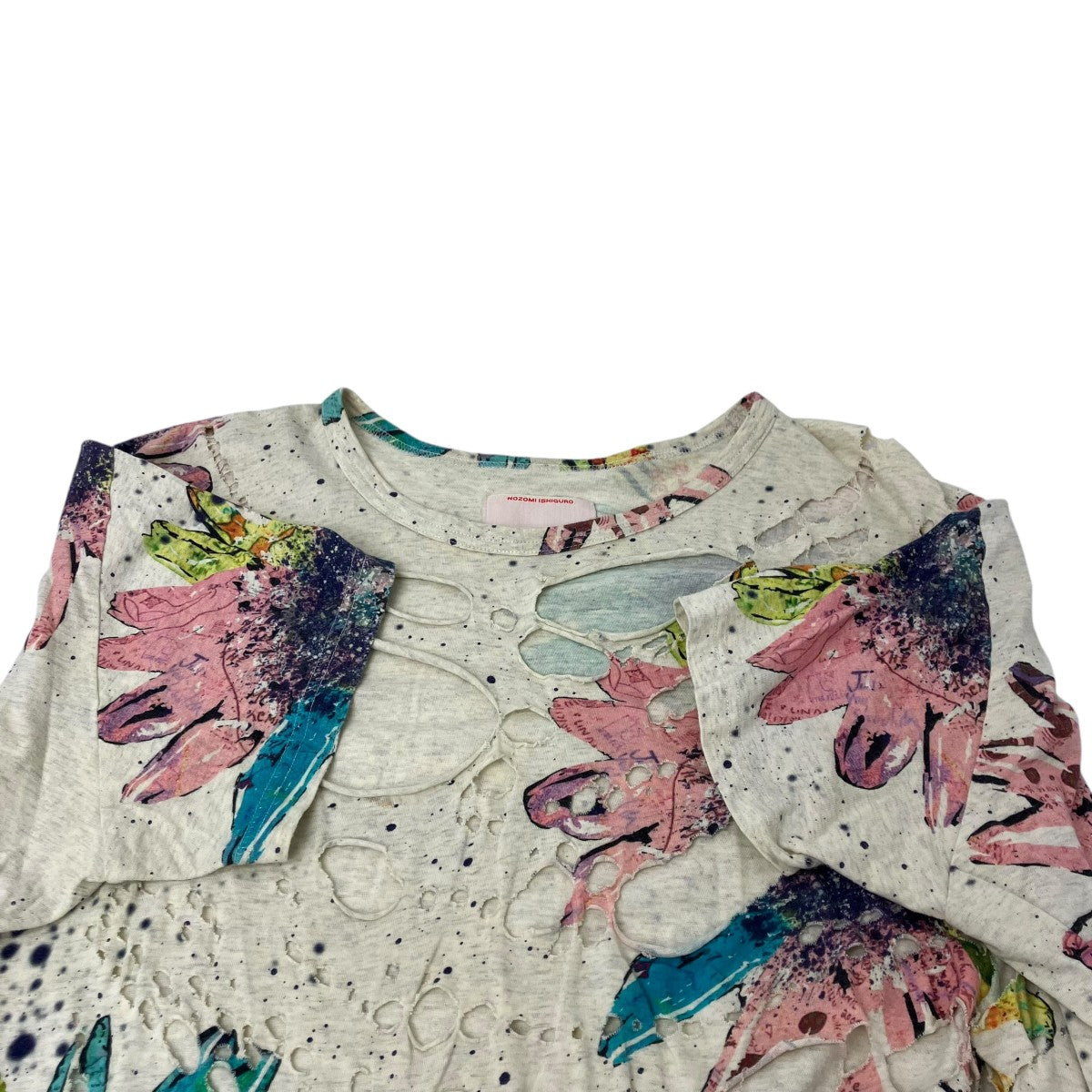 NOZOMI ISHIGURO ダメージ加工Tシャツ 古着・中古-4枚目のアイテム画像