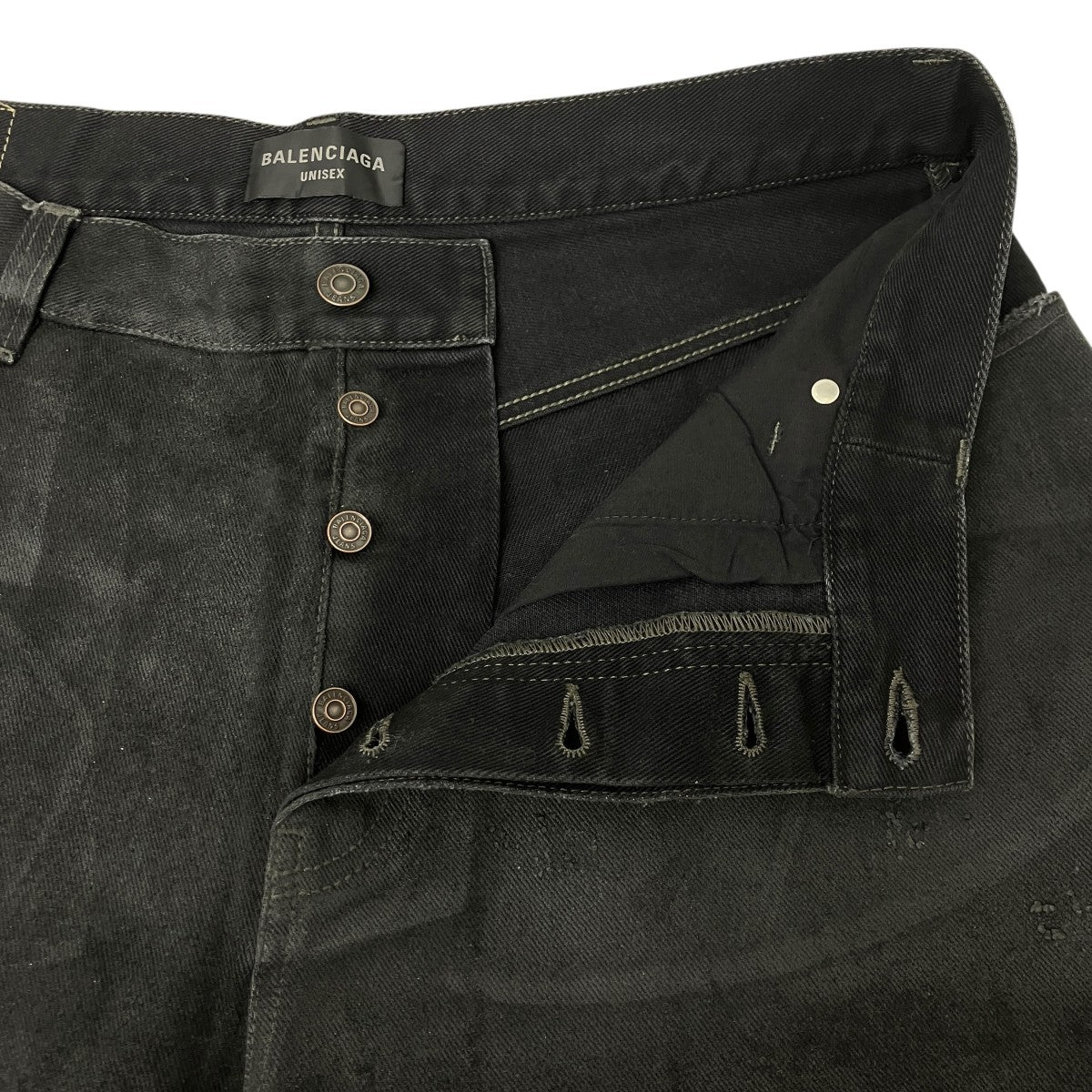 22AWLARGE BAGGY JEANS コーティングラージバギーデニムパンツ
