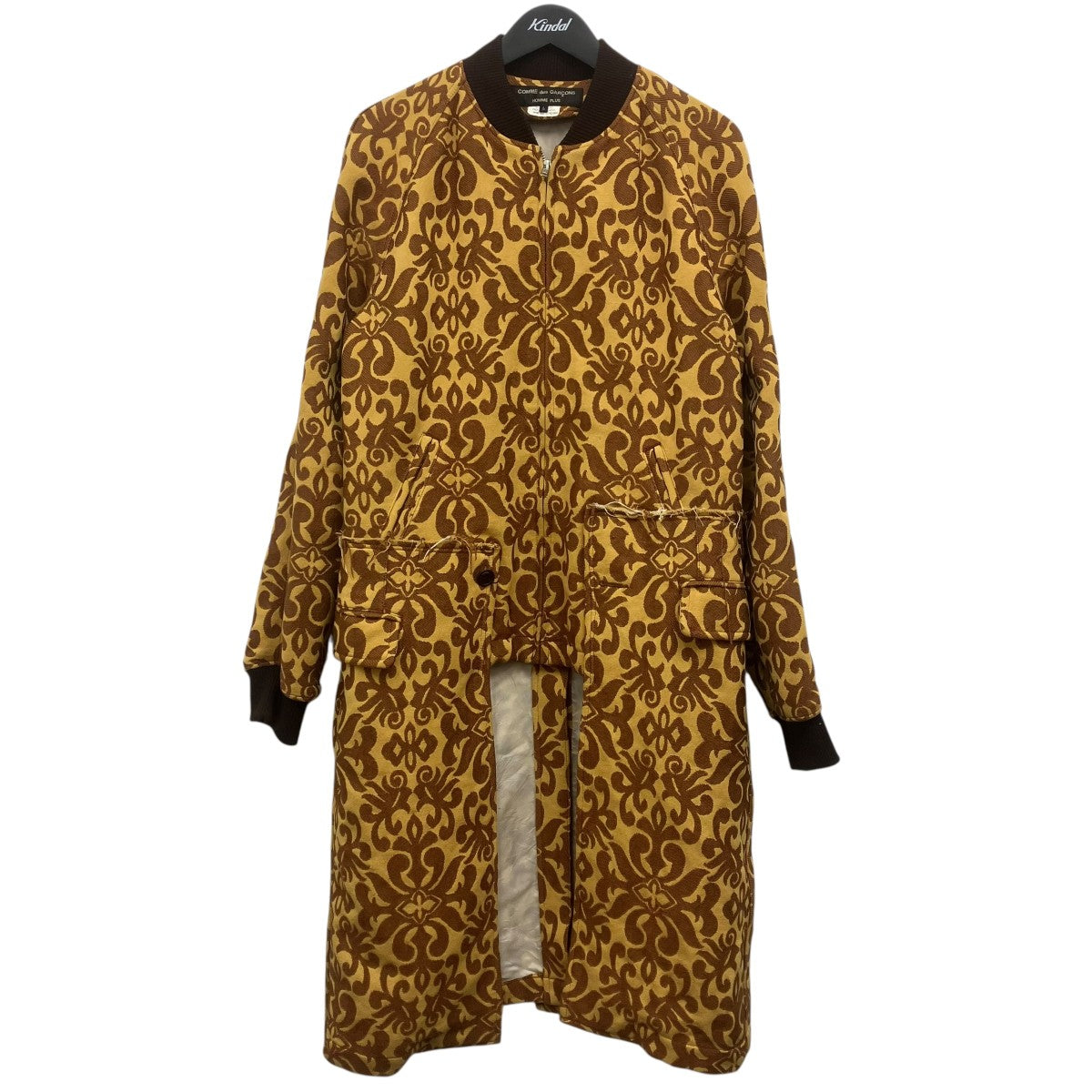 COMME des GARCONS HOMME PLUS 総柄ロングジャケット 古着・中古-1枚目のアイテム画像