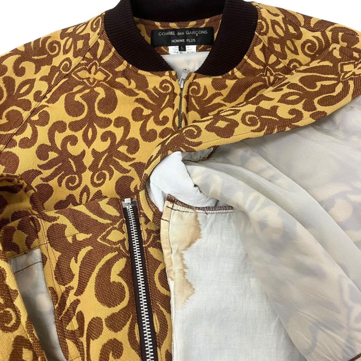 COMME des GARCONS HOMME PLUS 総柄ロングジャケット 古着・中古-6枚目のアイテム画像