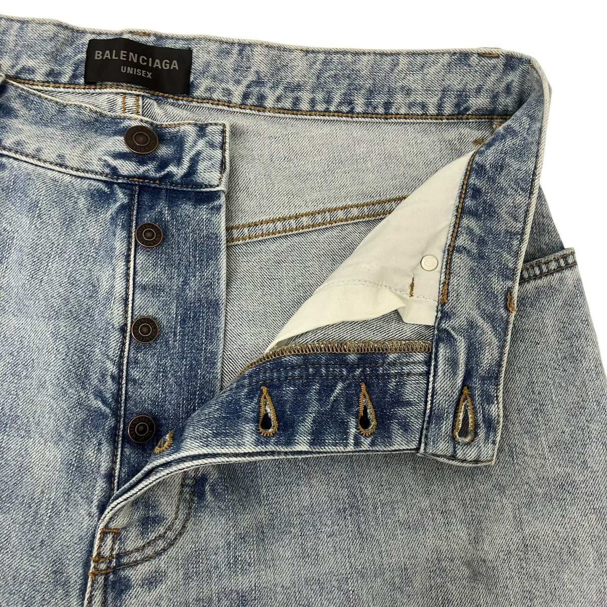 BALENCIAGA 23AW ダメージ加工バギーデニム 古着・中古-3枚目のアイテム画像
