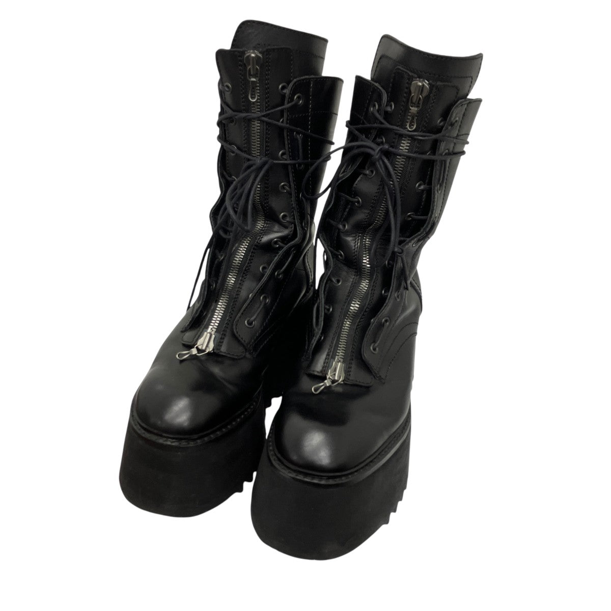 COW SKIN BOOTS レースアップブーツ