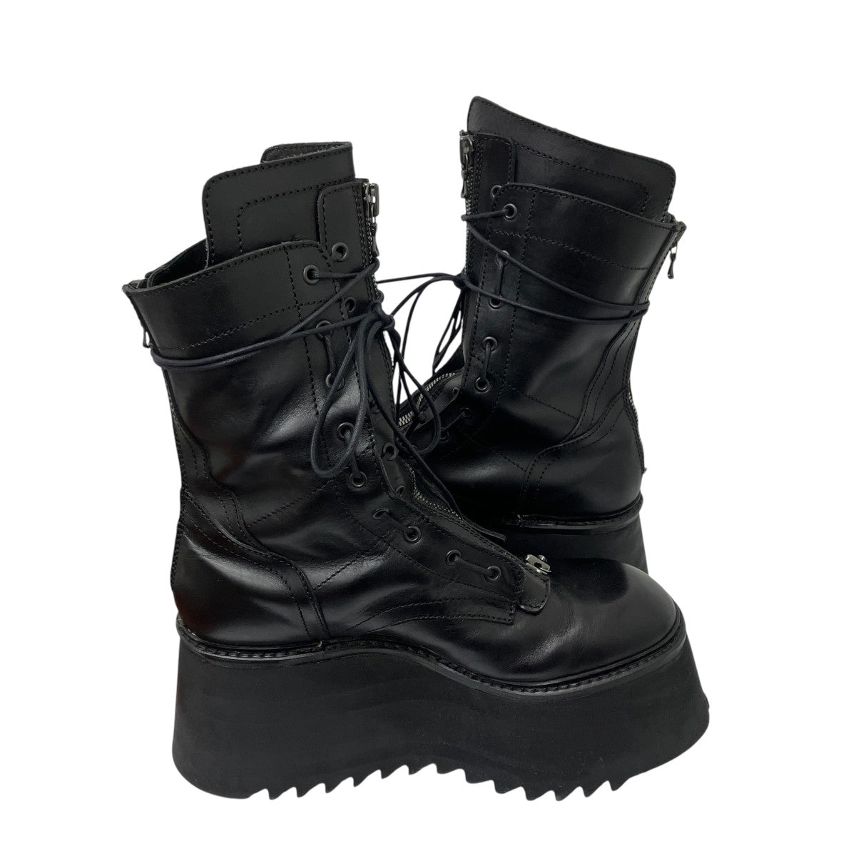 COW SKIN BOOTS レースアップブーツ